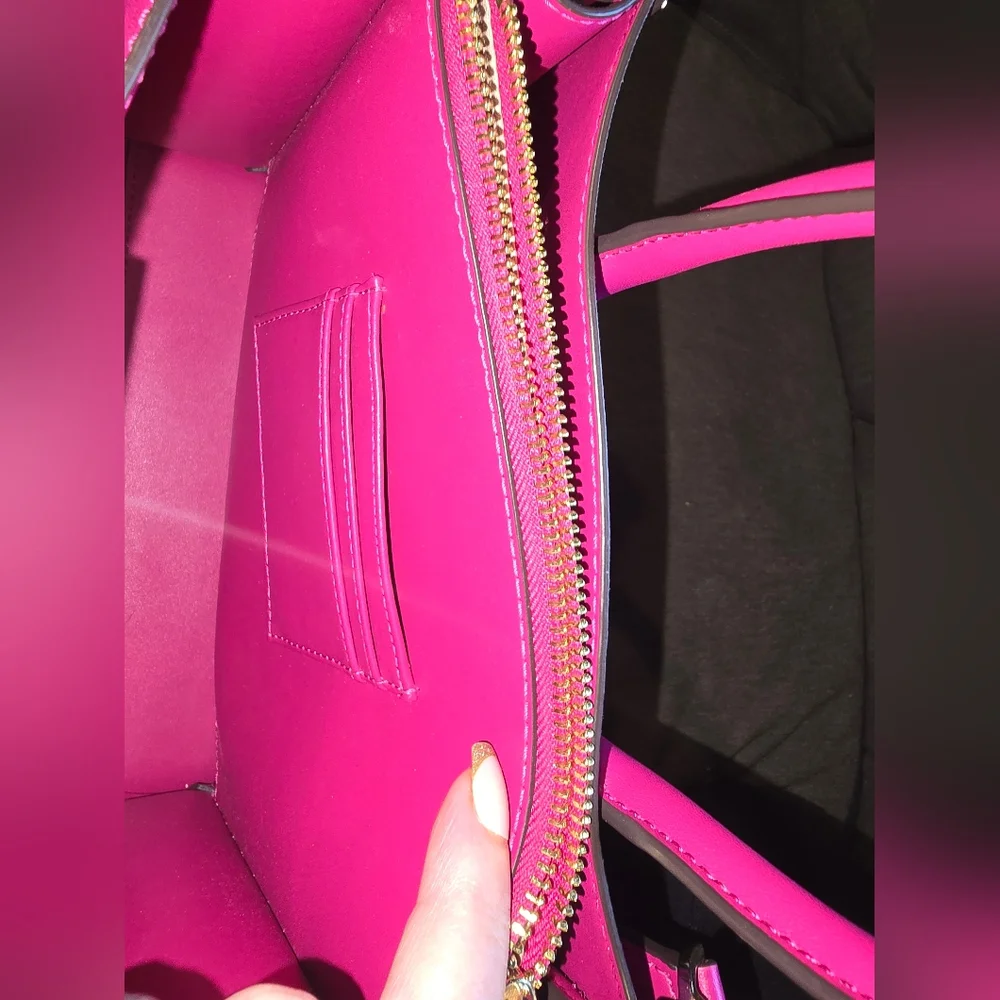 Michael Kors Maple Small Satchel In Dragonfruit Pink